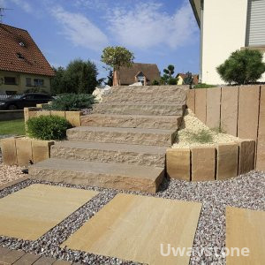 BROWN SANDSTONE STEPPING STONES