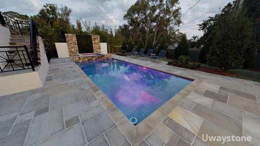 Raj Brown Blend Sandstone Pool Deck Tiles