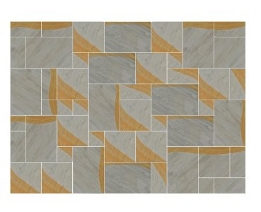 Indian York Mix Size Sandstone Paving