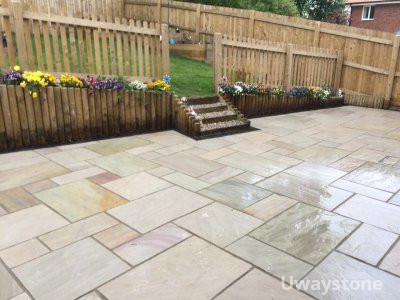 Raveena White or Mint Sandstone Mix Size Paving