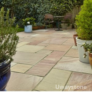 Raveena White or Mint Sandstone Mix Size Paving