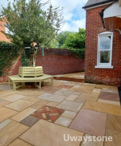 Cream Beige Sandstone Mix Size Paving