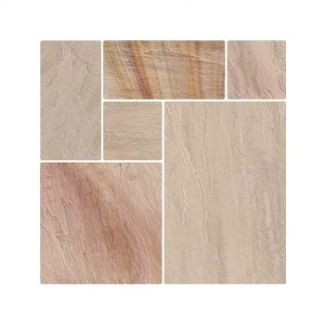 Cream Beige Sandstone Mix Size Paving