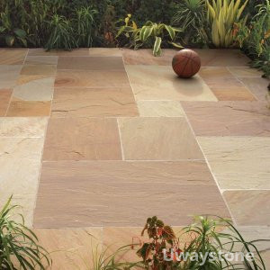 Camel Dust Sandstone Mix Size Paving