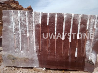 Red Quartzite Sandstone Blocks for Monuments, Tombstones and Headstones