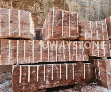 Cherry Red Sandstone Blocks for Monuments, Tombstones and Gravestones