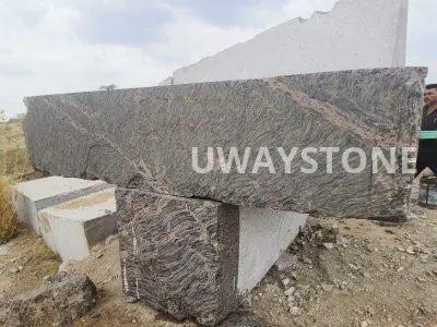 Juparana Granite Blocks for Premium Slabs, Monuments and Tombstones