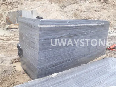 Monsoon Black Marble Blocks for Premium Slabs, Monuments and Tombstones
