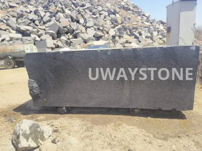 Royal Black Granite Blocks for Slabs, Monuments, Tombstones and Headstones