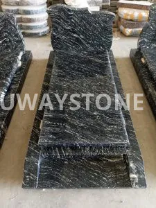 Forest Black Granite Blocks for Monuments, Tombstones and Slabs