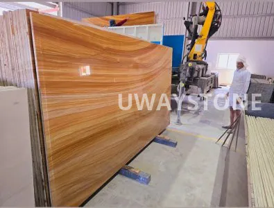 Buff Yellow Quartzite Sandstone Blocks for Monuments, Tombstones and Slabs