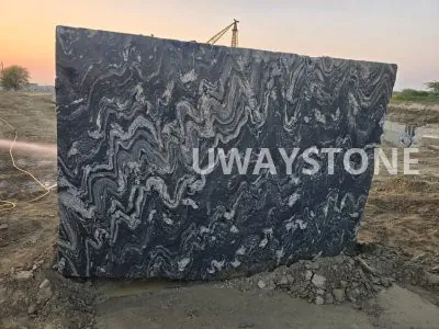 Forest Black Granite Blocks for Monuments, Tombstones and Slabs