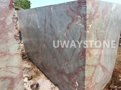 Red Vein Copper Marble Blocks
