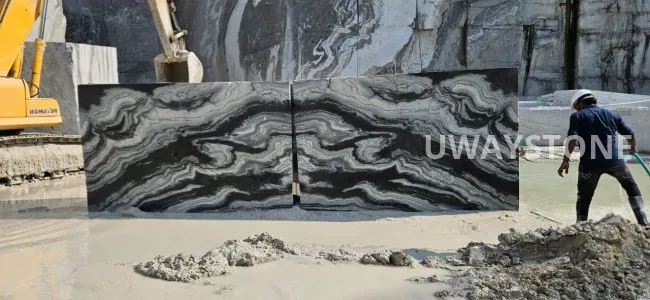 Thunder Black Marble Blocks